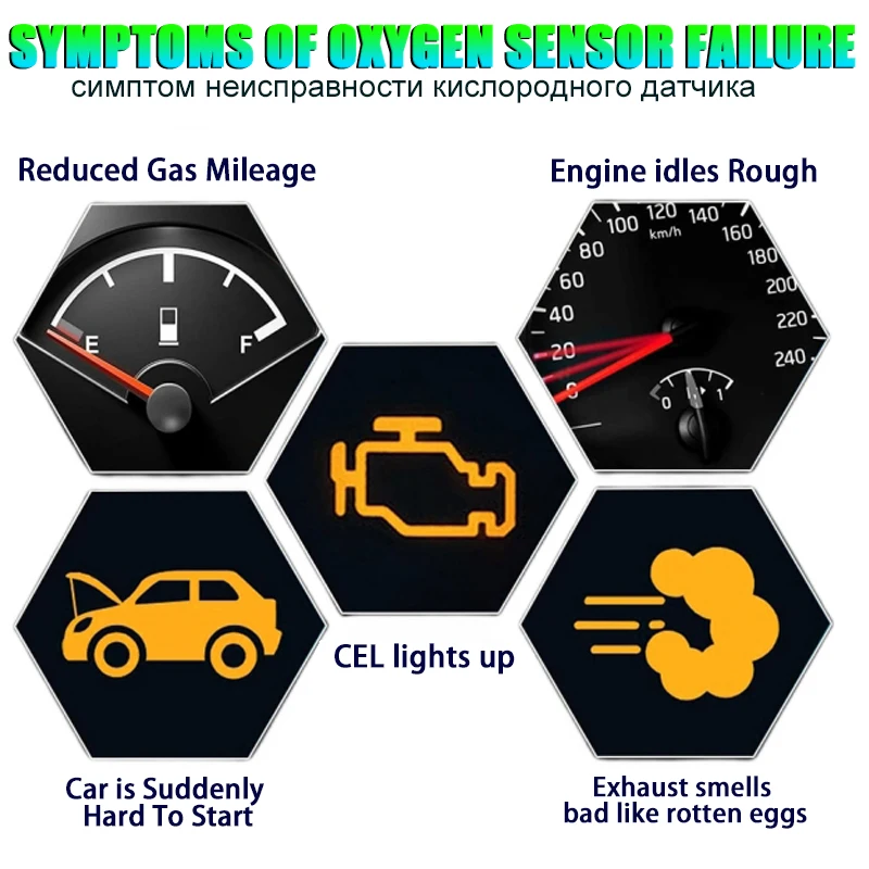 Sensor de oxígeno con sonda Lambda para coche, accesorio con índice de combustible y aire O2 para CADILLAC CHEVROLET GMC 12583804 149100-7321 2007-2011