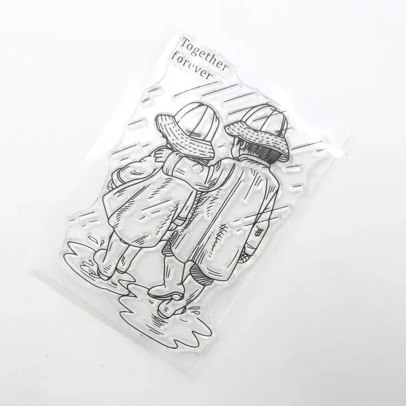 Love Scrapbooking Stamps Together Clear Rubber DIY Stamp for Scrapbook Decoration Card Making Tools