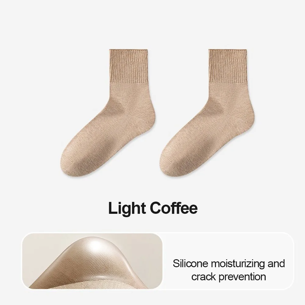 

Antibacterial Anti-Cracking Silicone Socks Breathable Heel Dry Cracking Heel Protector Socks Callus Repair Integrated Design