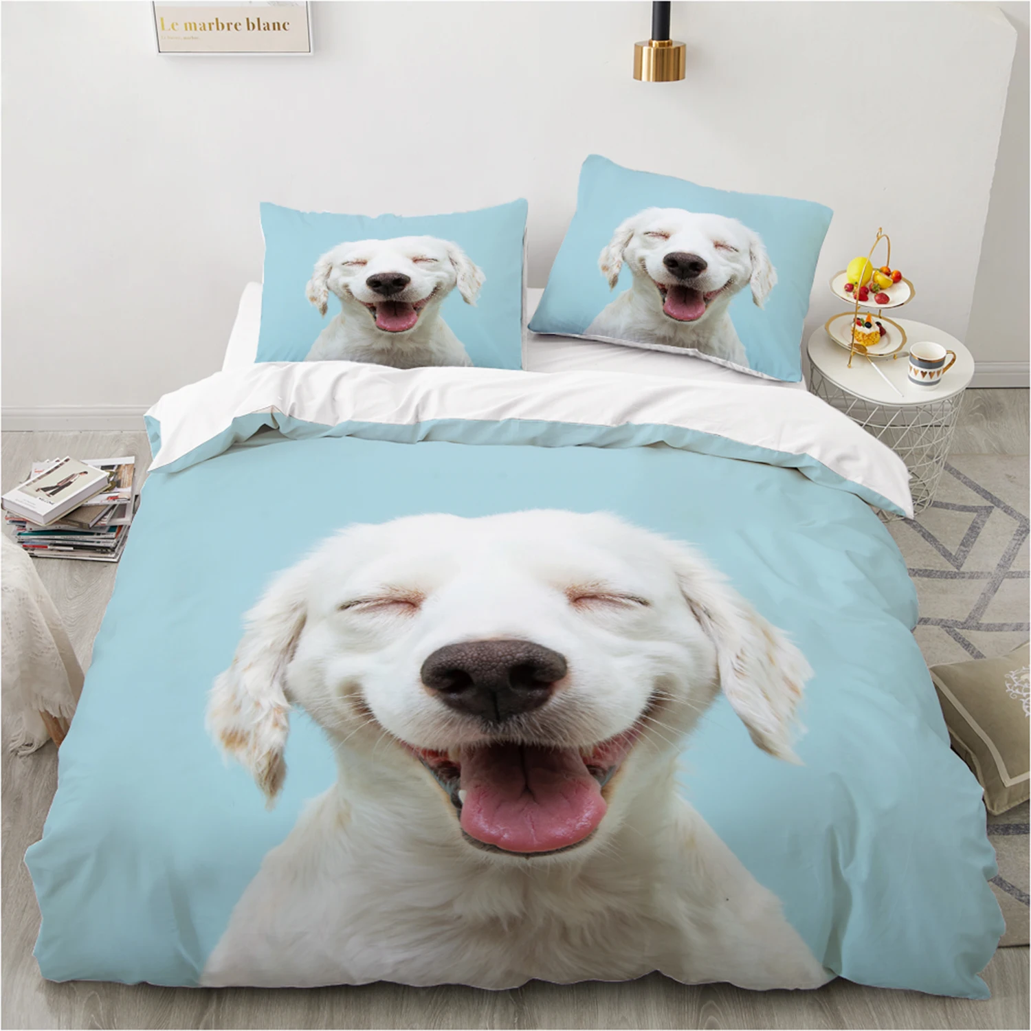 

Funny Cat & Dog Bedding Set Queen - Youth-Friendly Bed Linen, Duvet Cover Set with Ultra-Soft Fabric for Kids Bedroom Decor