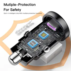 Type C USB car charger, fast loading for iPhone 12, 13, huawei, samsung, xiaomi, 30w, 5a, qc, pd 3.0, scp, 4.0 12 Main Sales Charger 30W - №6