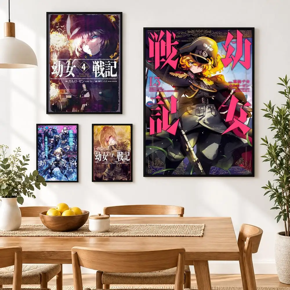 The Saga of Tanya the Evil Poster Waterproof HD Modern Peel And Stick Wall Decor Living Room Dorm Garage