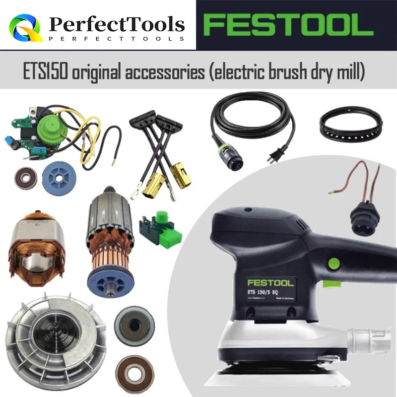 Festool-máquina Elétrica de Vibração Redonda Ecreasted Rotor de Escova de Carbono Cabo de Alimentação do Rotor Disco de Moagem Ets 1503 5eq-plus Parts 576074