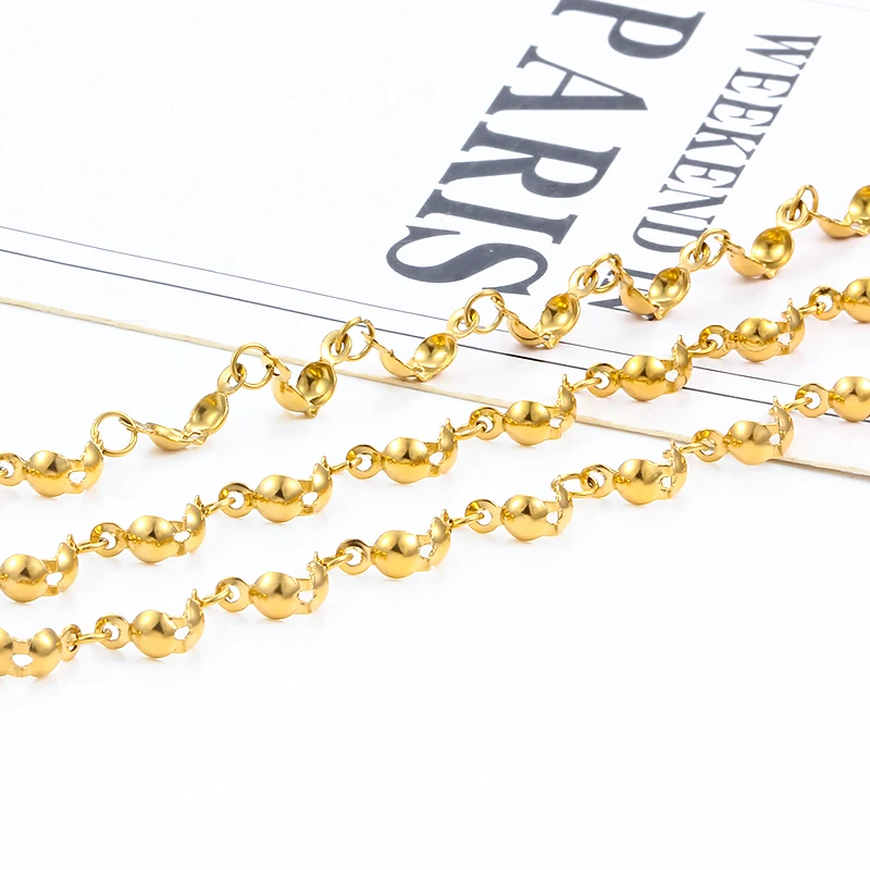 

10 шт. коннекторы-зажимы из нержавеющей стали с PVD-покрытием для изготовления ювелирных изделий, бусины-шары, концевые обжимные зажимы-кальоты