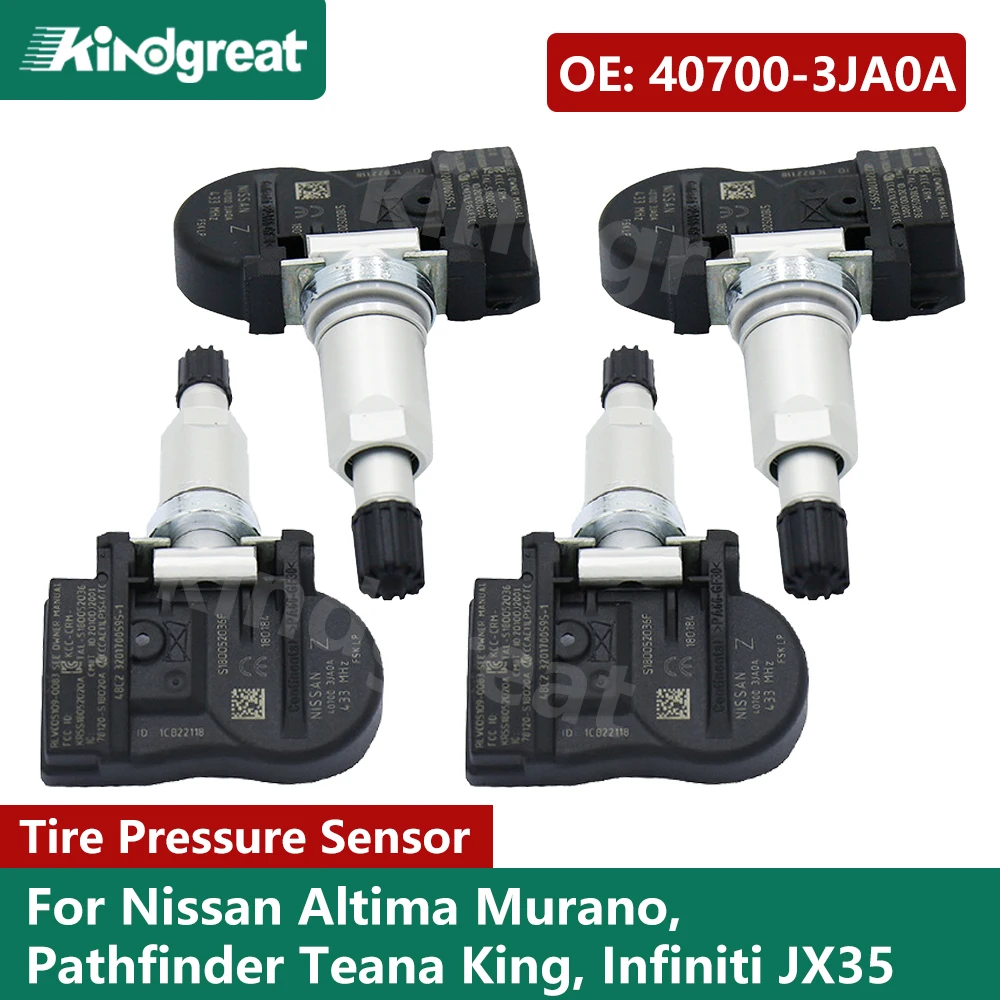 4PCS/Lot 40700-3JA0A TPMS Tire Pressure Monitor Sensor For Nissan Altima Murano Pathfinder Teana King, Infiniti JX35