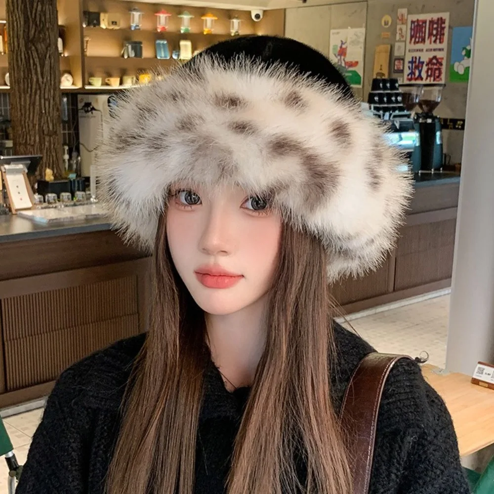 Neue Warme Flauschige Pelz Eimer Hut Verschneiten Tag Verdicken Plüsch Fischer Hut Abdeckung Kopf Kappe Ohr Schutz Winter Hut Weihnachten Geschenke