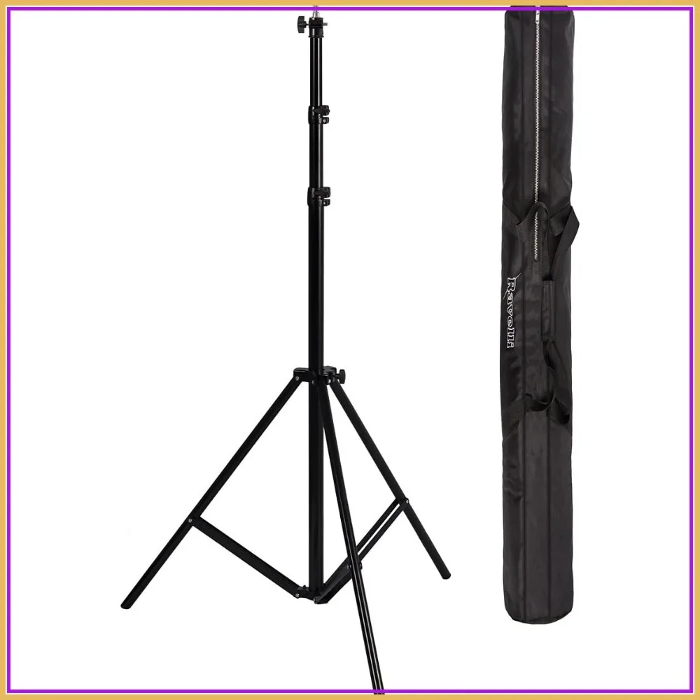 

10' Air Cushioned Light Stand with 1/4" and 3/8" Adapter, Heavy Duty Carry Bag Included