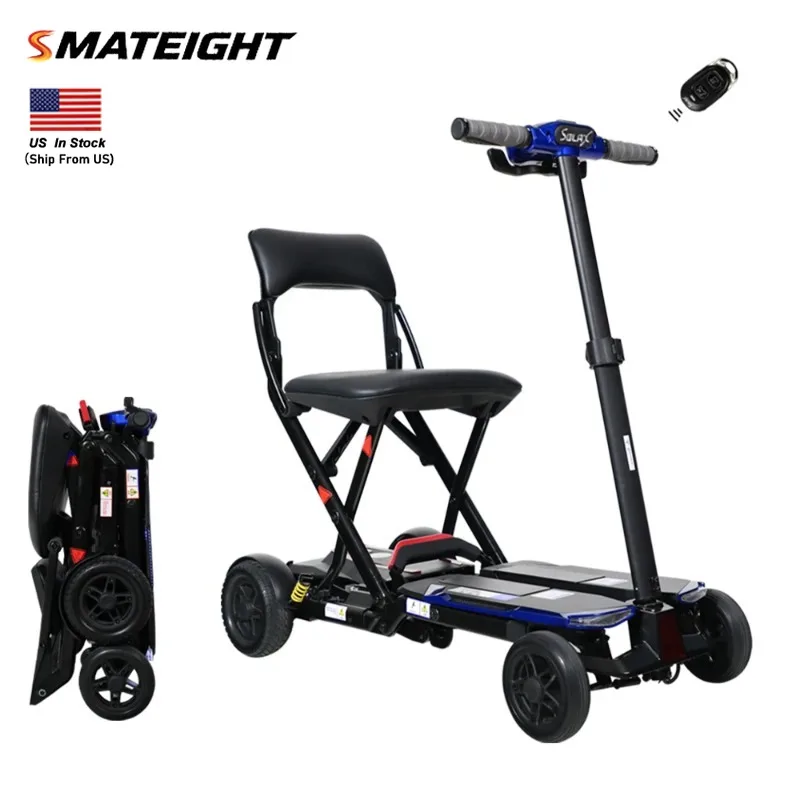 

4-Wheel Remote Folding Mobility Scooter for Adults and Seniors NFC Electric Foldable Mobility Scooter With Suspenion capacity.