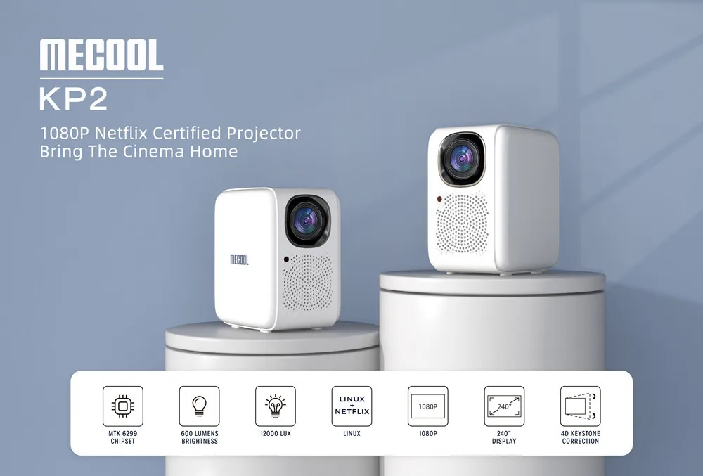 Proyektor rumah baru, proyektor pintar Dual Band WiFi Bluetooth 1080P