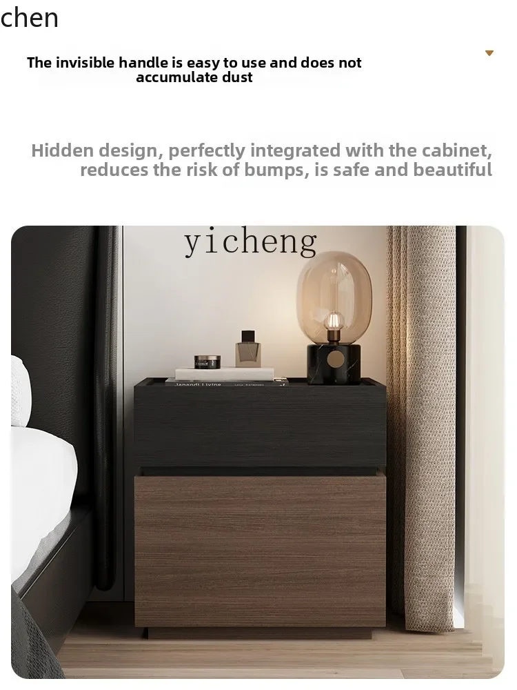 DSA solid wood bedside table, safe, integrated large-capacity multi-functional bedside anti-theft locker