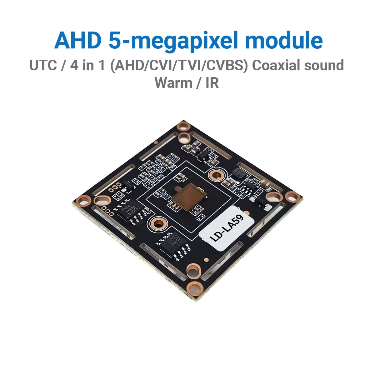 HD Coaxial Audio LA59 4 in 1 AHD TVI CVI CVBS 5MP 8MP CCTV Camera Module Low Illumination Security PCB Board view 5