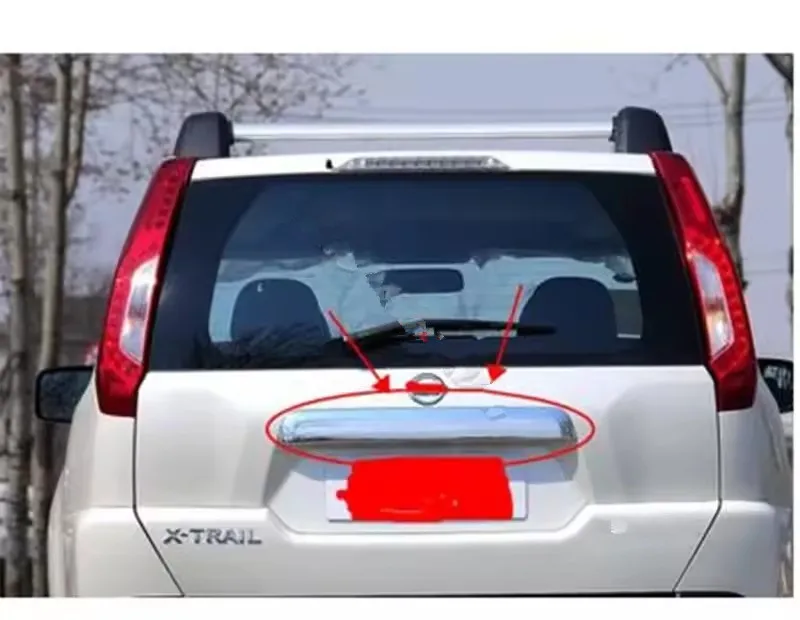 For Nissan X-Trail XTrail T31 2008-2013 ABS Chrome Rear Trunk Lid Trim Cover Trim Trunk Lid Cover Trim Car Styling