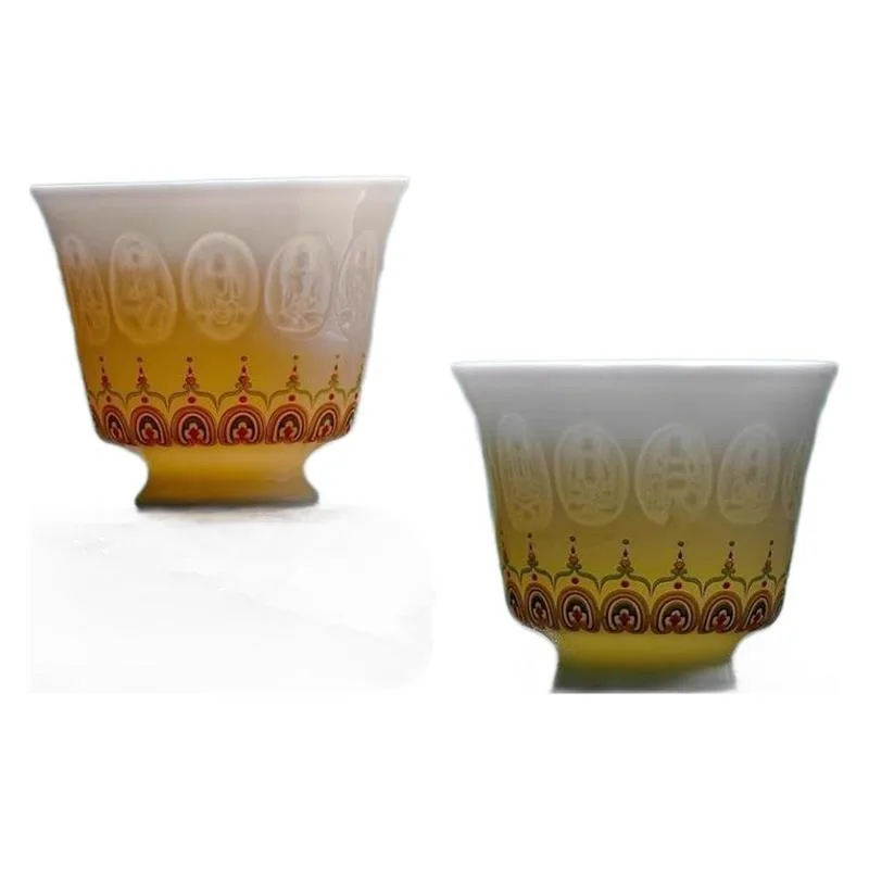 

Dunhuang Buddha Cup Shadow Green Cup Teacup Couple Cup Teacup Teacup