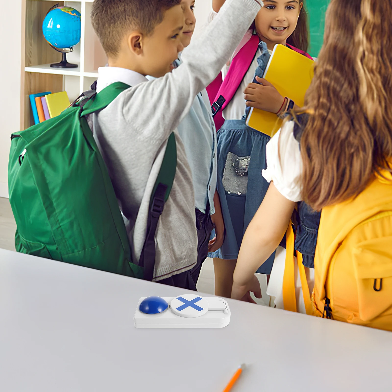 インタラクティブゲームショーブザーボタン教室クイズゲーム用の鮮やかなデザインサウンドエフェクトアンサーブザーポータブル電子