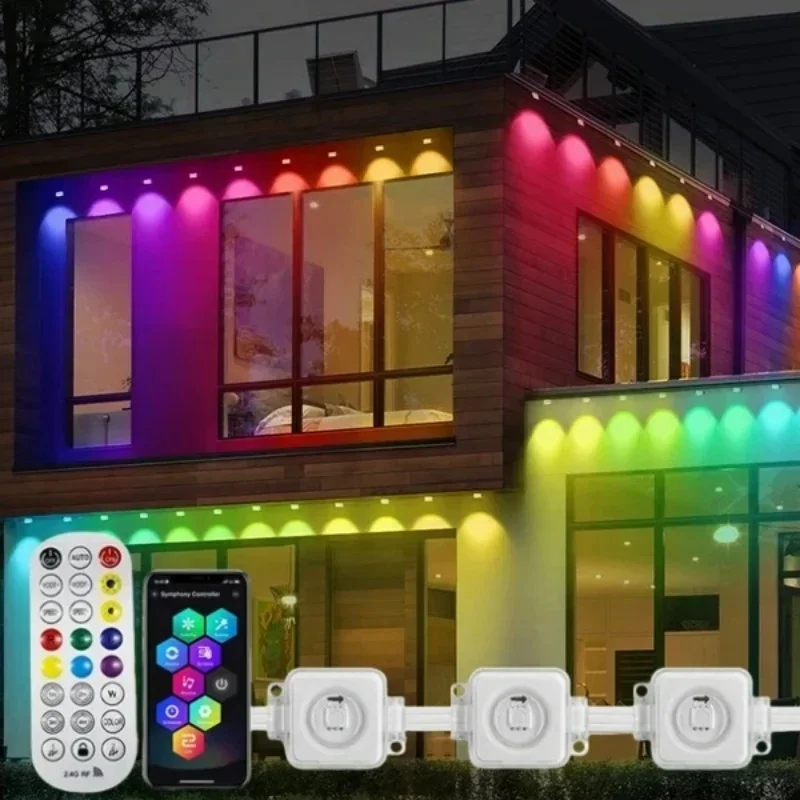 

MIMIRGB Smart Control 150FT Permanent Outdoor Light DIY Scene Light House Roof Lighting Party Valentine Day Halloween Christmas