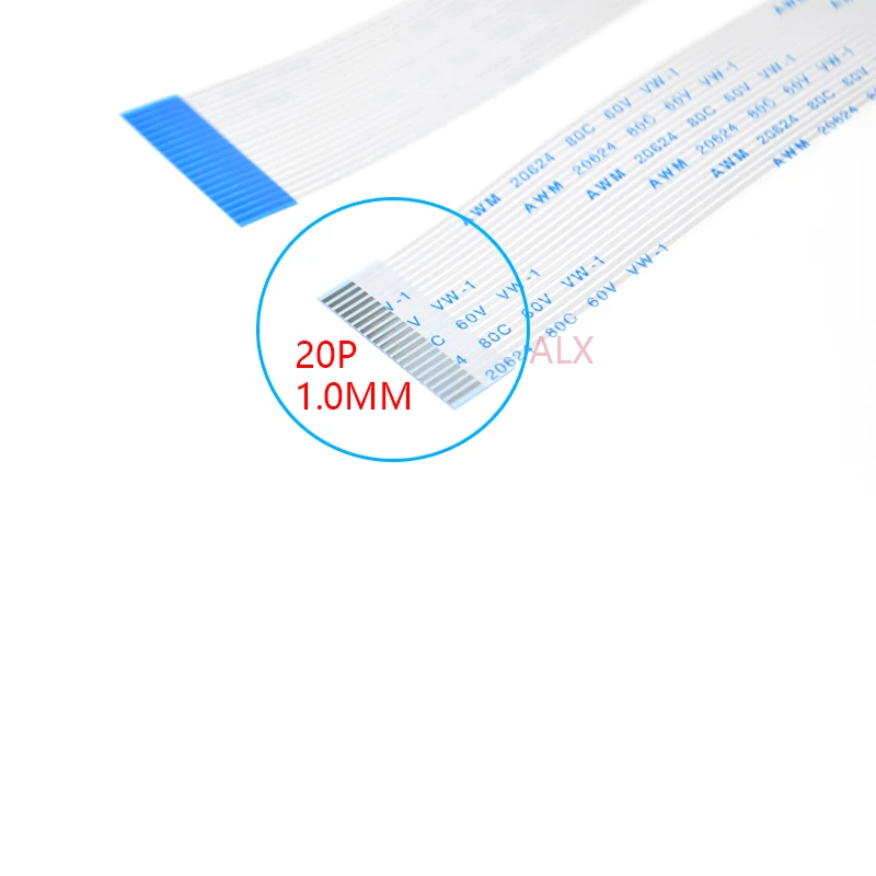 10 SZT. Kabel płaski FFC o długości 60/100/200 MM, raster 0,5 MM 1,0 MM, typ A/B, 8P 10P 12P 16P 20P 40P, FPC 6/8/10/12/14/16/20/30/40 pin — zdjęcie 5