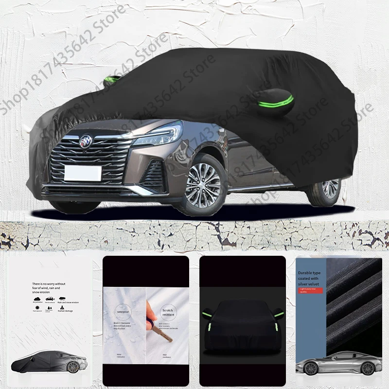 

For Buick GL8 Exterior Car Cover Outdoor Protection Full Car Covers Waterproof Sunshade Anti UV Snow Cover Car cover Black