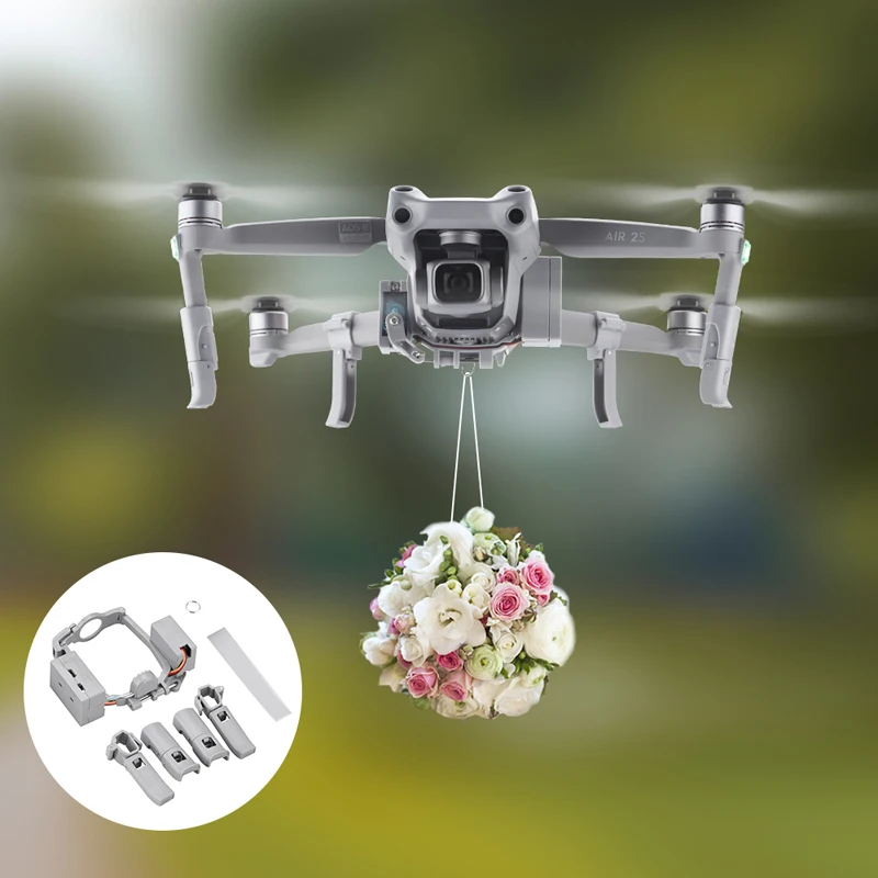 Airdrop System for DJI Mavic AIR 2/2S Drone Fishing Bait Wedding Ring Gift Deliver Life Rescue Thrower Drone Accessories