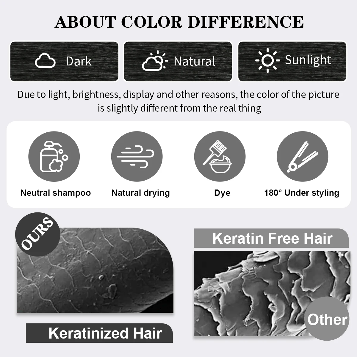 Natural Black Invisible Wire Hair Extensions 12-24 Inch Real Human Hair Transparent Fish Line Clip-Ins 100% Remy Hair Piece - view 5