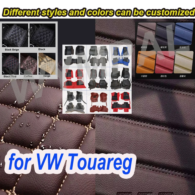 

LUXURY Car Floor Mats For VW VW Touareg 2011 2012 2013 2014 2015 2016 2017 2018 Custom Auto Foot Pads Interior Accessories