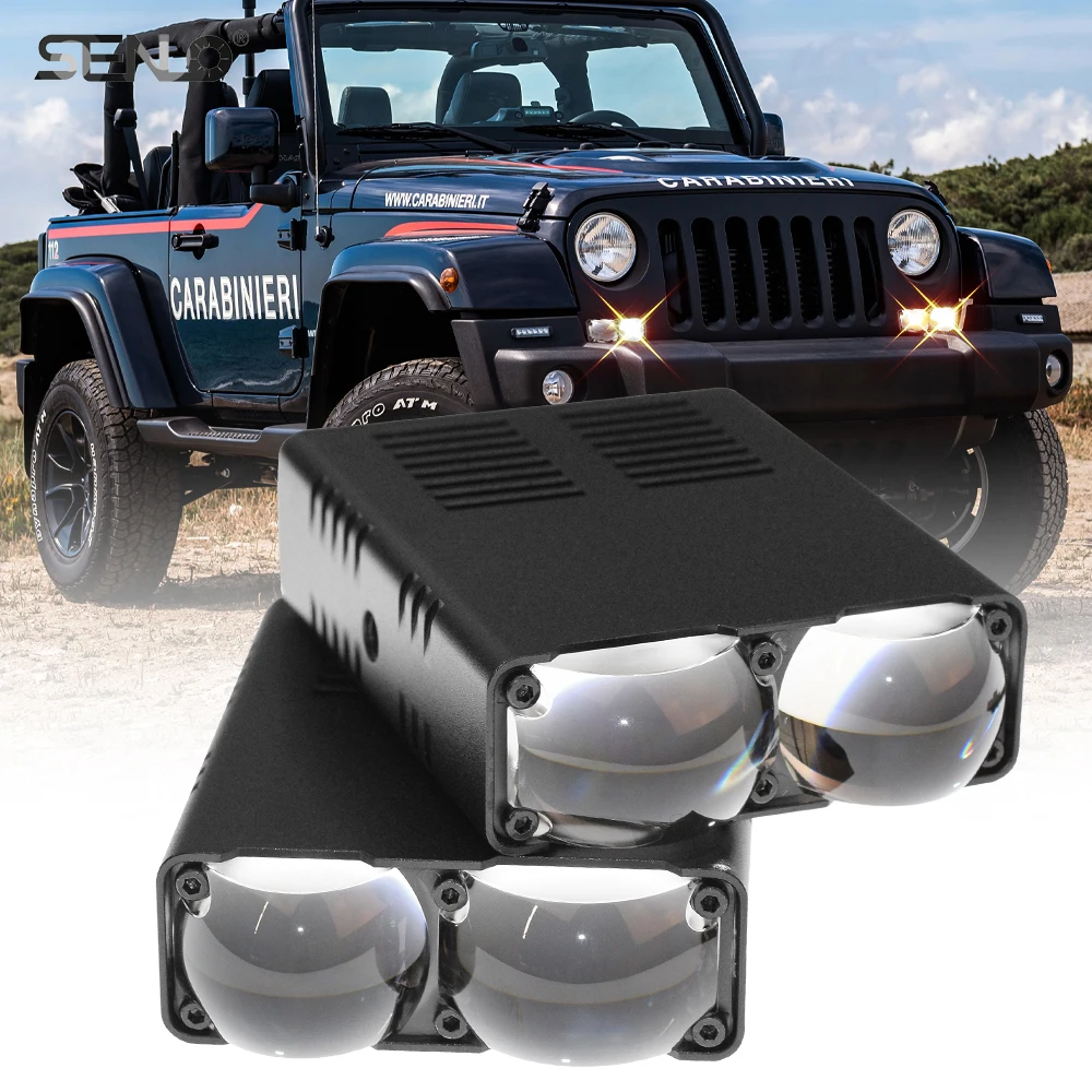 

80W Motorcycle light For Auto Off-road Auxiliary 16000lm 6000k/3000k Dual Color Mini Driving Led Lights Headlight Spotlight New