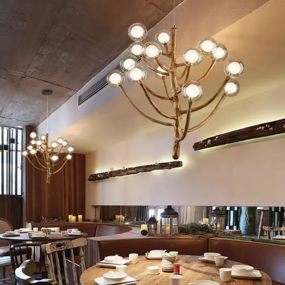 

Japanese branch chandelier, creative personality living room dining room bar New Chinese decoration B&B teahouse Zen