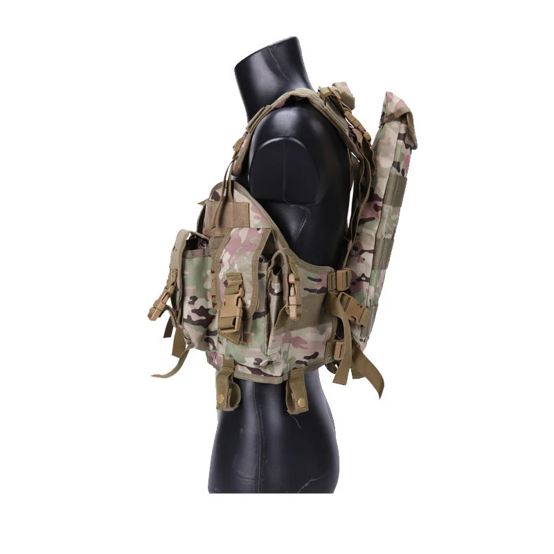 Kamizelka taktyczna 97. Kamizelka taktyczna Outdoor Men Airsoft Paintball Body Armor z torbą na wodę Kamuflażowa kamizelka bojowa