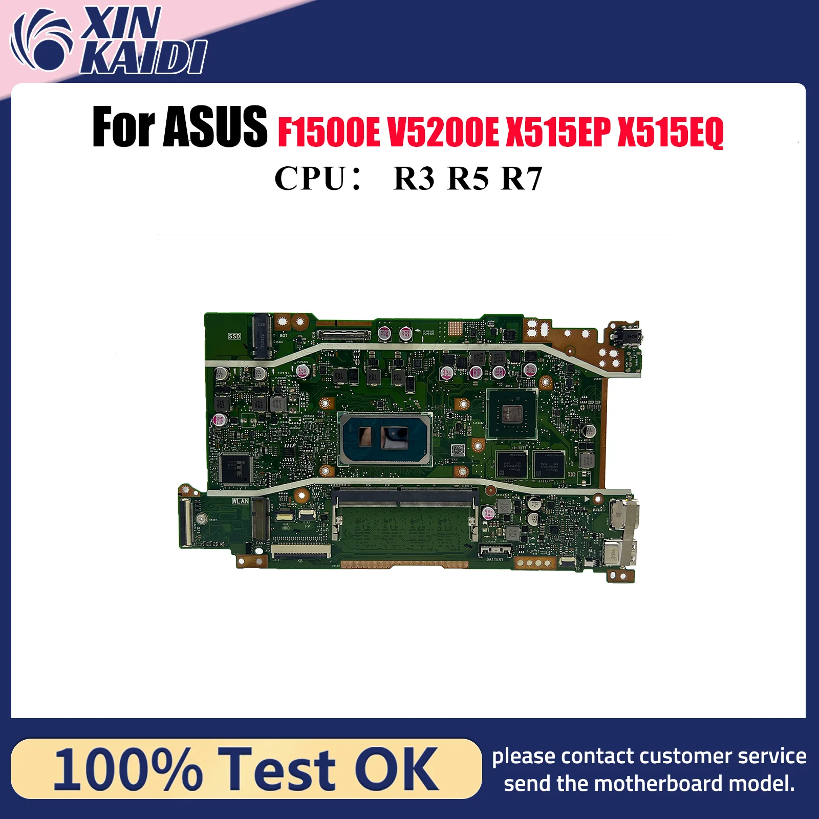 

X415EP Материнская плата для ноутбука ASUS VivoBook V4200E F1500E X515EQ X415E X515EP V5200E F1400E Материнская плата с процессором R3 R5 R7 OK tests