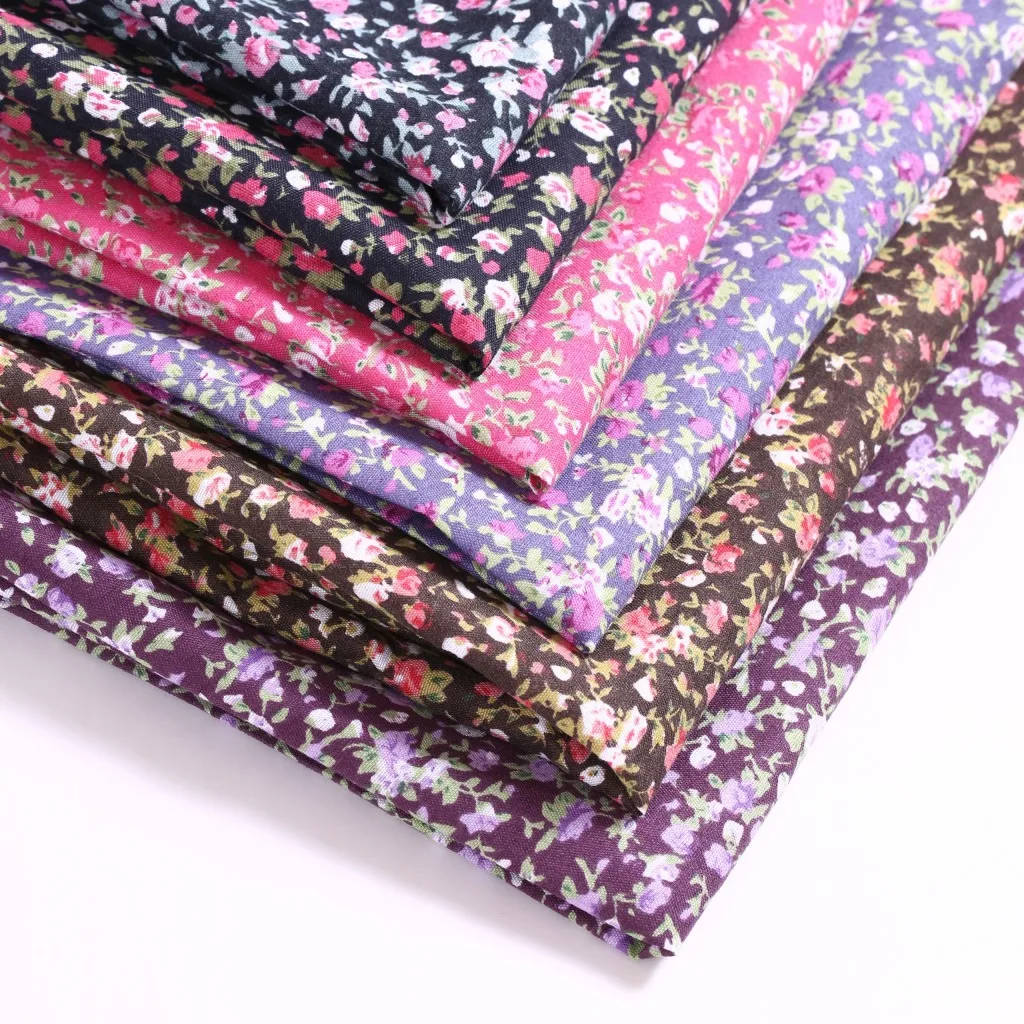 

Floral Printed Polyester Fabric, DIY for Clothing, Dress, Handmade Doll, Needlework, Quilting, Sewing Materials, Small