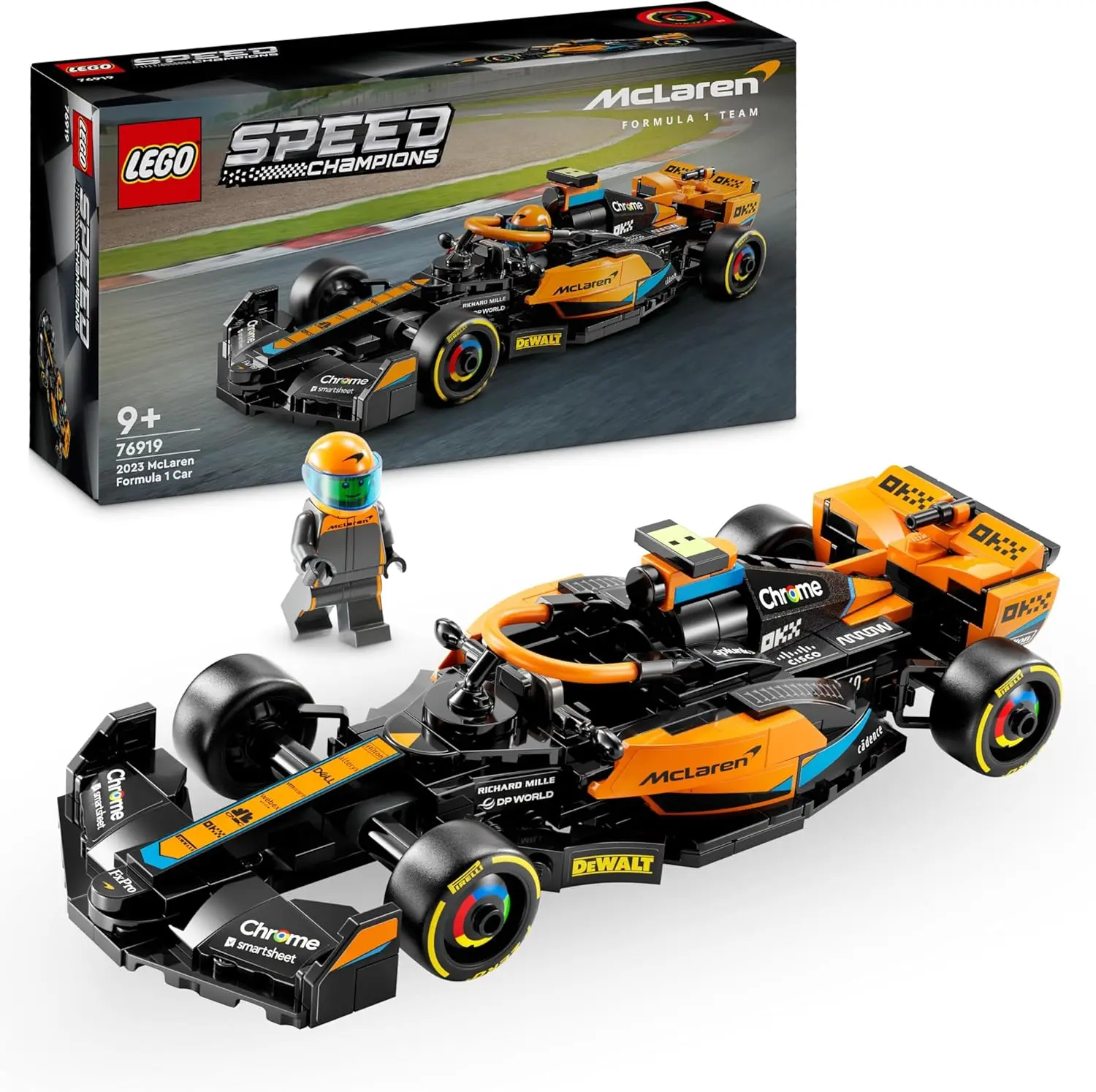 lego-speed-champions-2023-mclaren-formula-1-giocattolo-per-auto-da-corsa-per-giochi-e-display-set-di-giocattoli-mclaren-buildable-per-bambini-f1-toy-76919