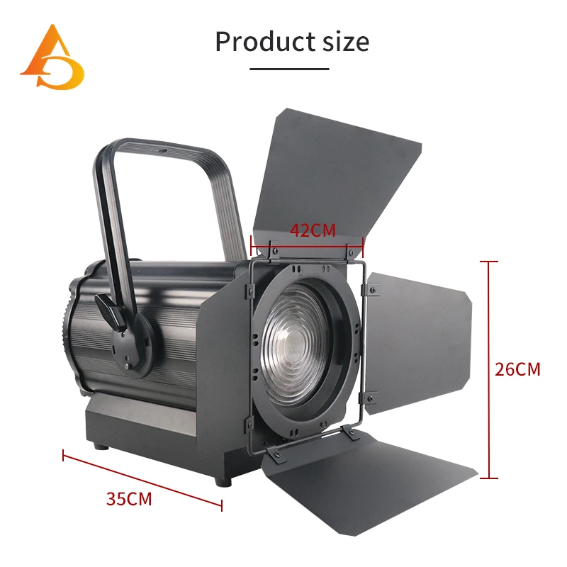 Imagem -06 - Refletor Led Fresnel com Zoom Elétrico Teatro Vídeo e Música Pro Stage Effect Equipment Rgbw cw ww 300w