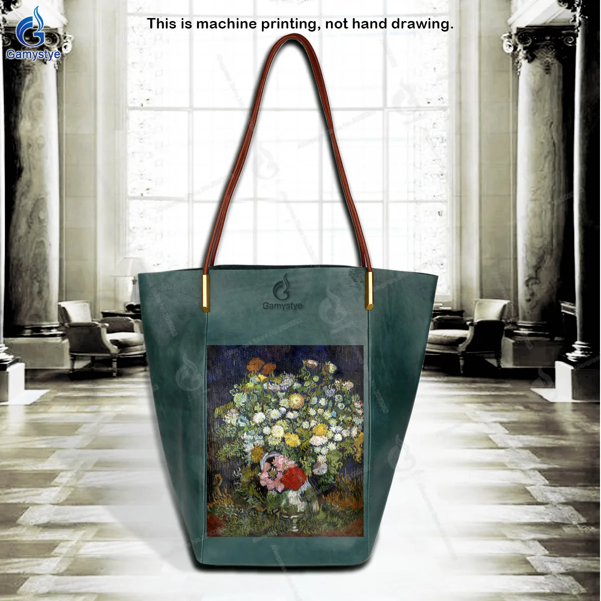 Personalizar Bolso Art Flowers of various colors Printed Bags Lady Tote Bag Woman Sac A Mains Luxury Boston Bag Free Shipping