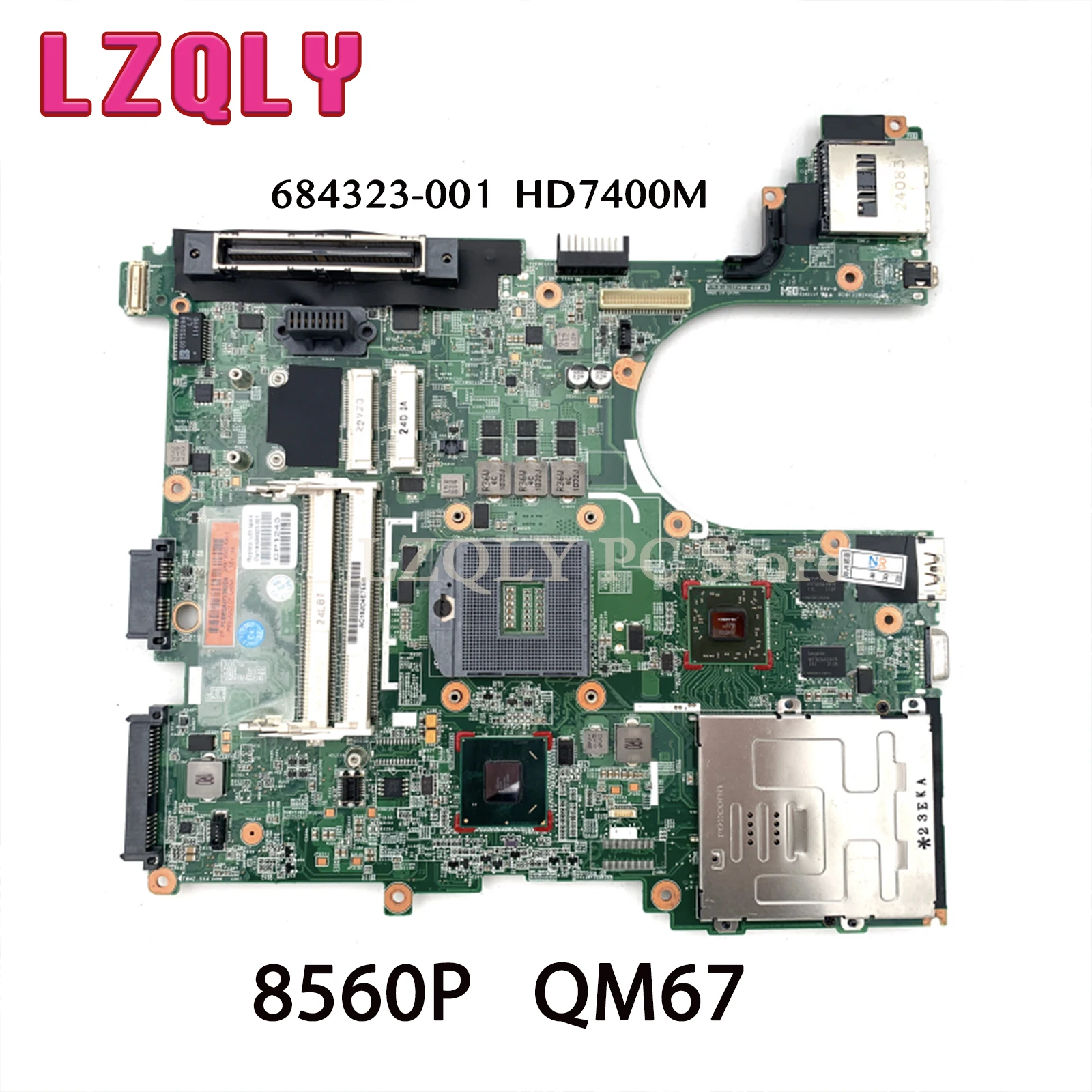 

LZQLY For HP Elitebook 8560P QM67 684323-001 Laptop Motherboard DDR3 HD7400M GPU MAIN BOARD Full Test