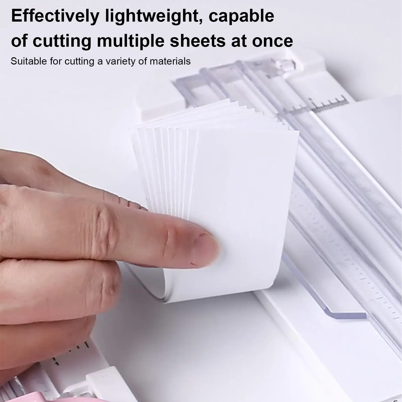 4-in-1 الة قطع الورق متعددة الوظائف صور القاطع سكرابوكينغ القاطع التجعيد آلة قطع اليد بطاقة التسمية كرتون أدوات الرسم #3