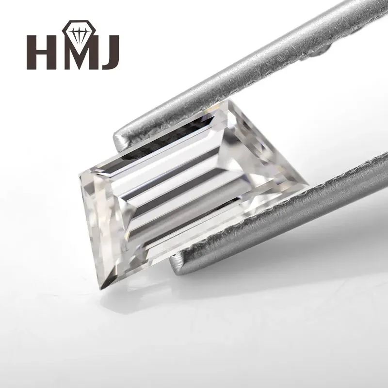 ExcellentHMJ Loose Moissanite Trapezoid Step Cut Boat Shape D Color VVS1 Excellent Diamond For Engagement Jewelry Making With