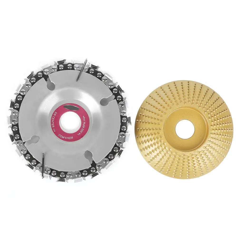 

4inch Chainsaw Disc Gold Grinding Disc Set for wood Carving Angle Grinder Cutting Tool