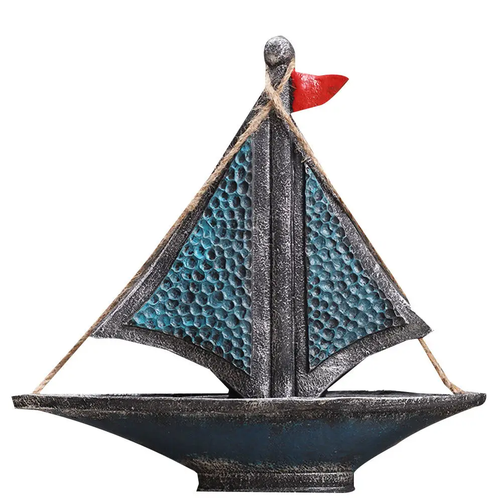 

Sailing Ornament Resin String Craft Decor Creative Funny Retro Design Home Bar Store Living Room Bedroom Desk Decoration Blue
