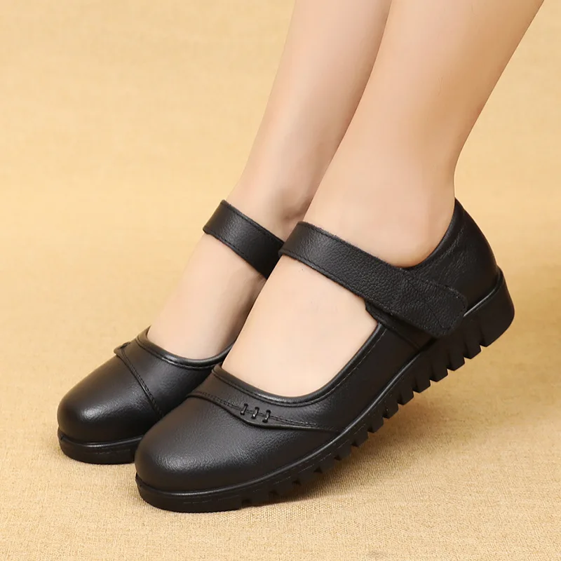 BEYARNENewSpring Autumn Women Flats Shoes Fashion Round Toe Sweet Comfort Faux LeatherWomen MaryJanes  Buckle Strap dropshipping