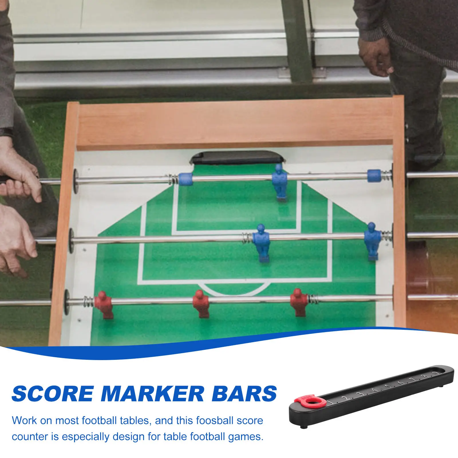 

Foosball Score Counter Sturdy Plastic Table Football Scorekeeper Bar Multifunctional Portable Scoring Markers for Table Games