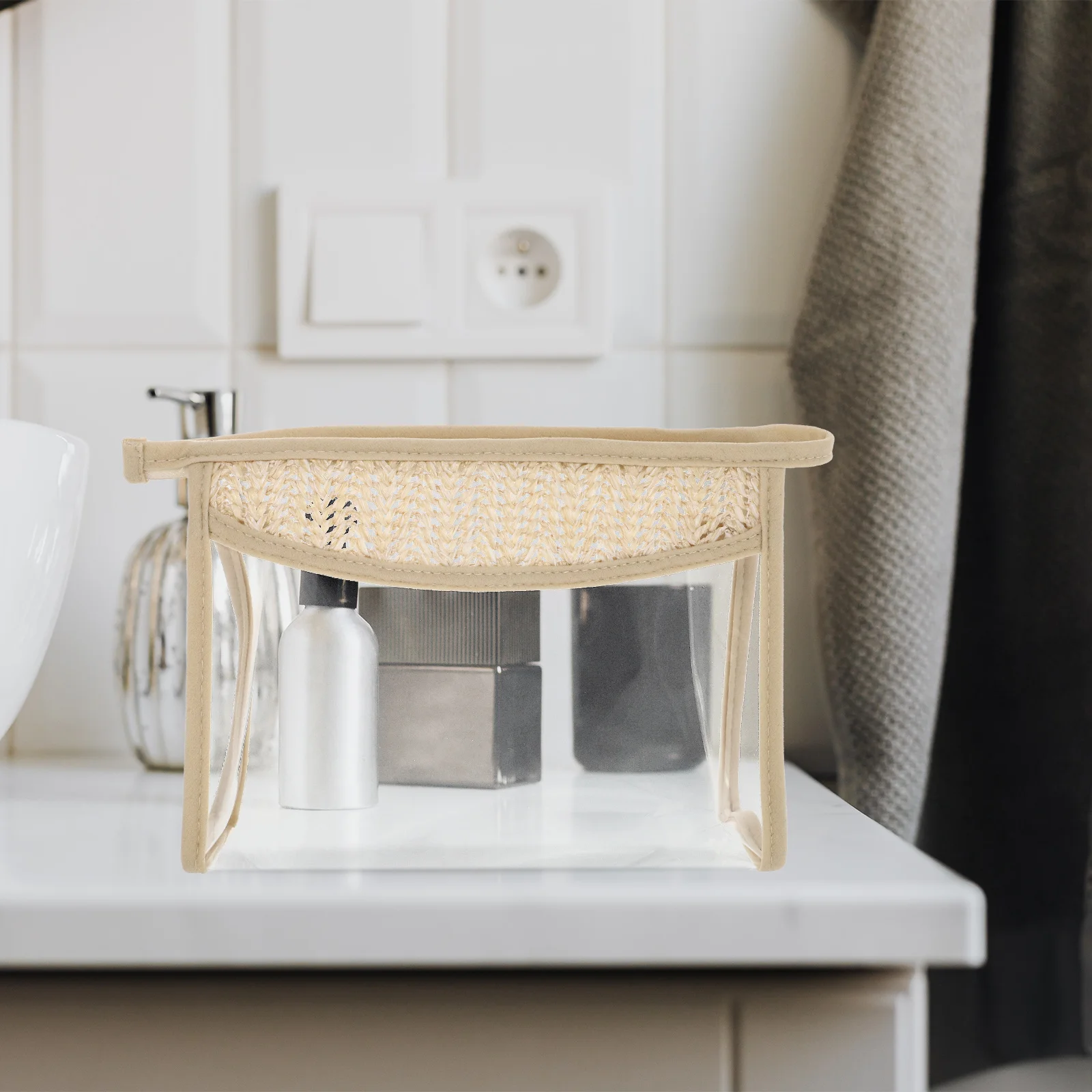 1pc Portable Makeup Bag Large Capacity Waterproof Travel Storage Pouch For Cosmetics Toiletries Wash Organizer Mesh Bag