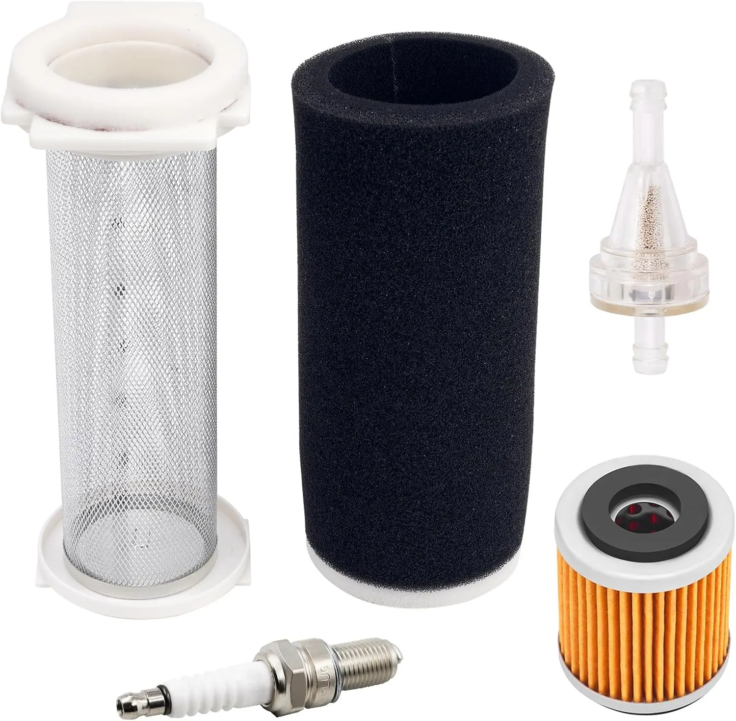 1UY-14451-00-00 Air Filter END CAP Oil Filter Fuel Filter and Spark plug Kit for YAMAHA Grizzly 600 YFM600 YFM600FH YFM600FWA