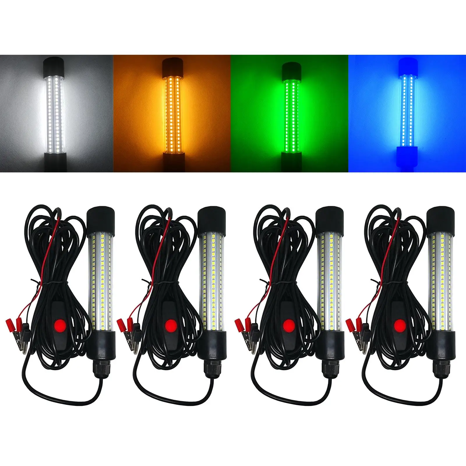 Crappie Lure Lamp for Submersible Squid with LED Underwater Light From