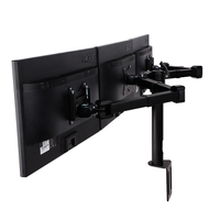 Loctek D2T Desktop Stand Triple Display Monitor Holder Full Motion Retractable Free Lifting TV Mount