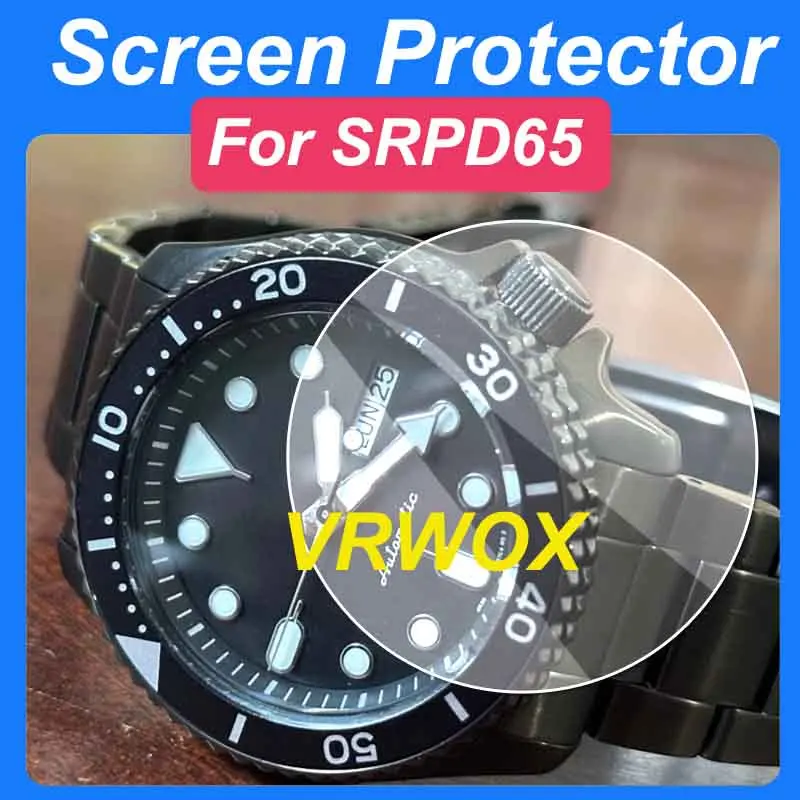 2Pcs HD Clear 9H Tempered Glass Watch Protector for SRPD65K1 Ultra Thin Full Size Clear Watch Film