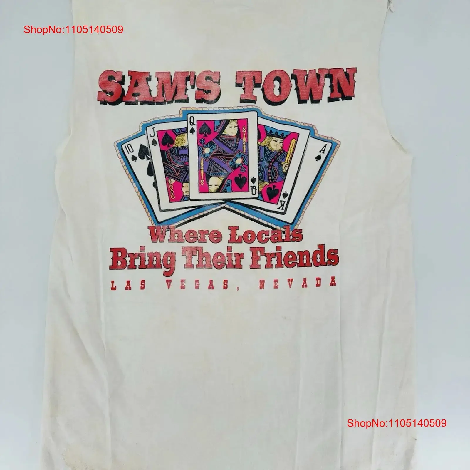 Vintage 90s Sam s Town Las Vegas Casino ganador de juegos camiseta tamaño grande vintage lavado estirado suave transpirable Casual