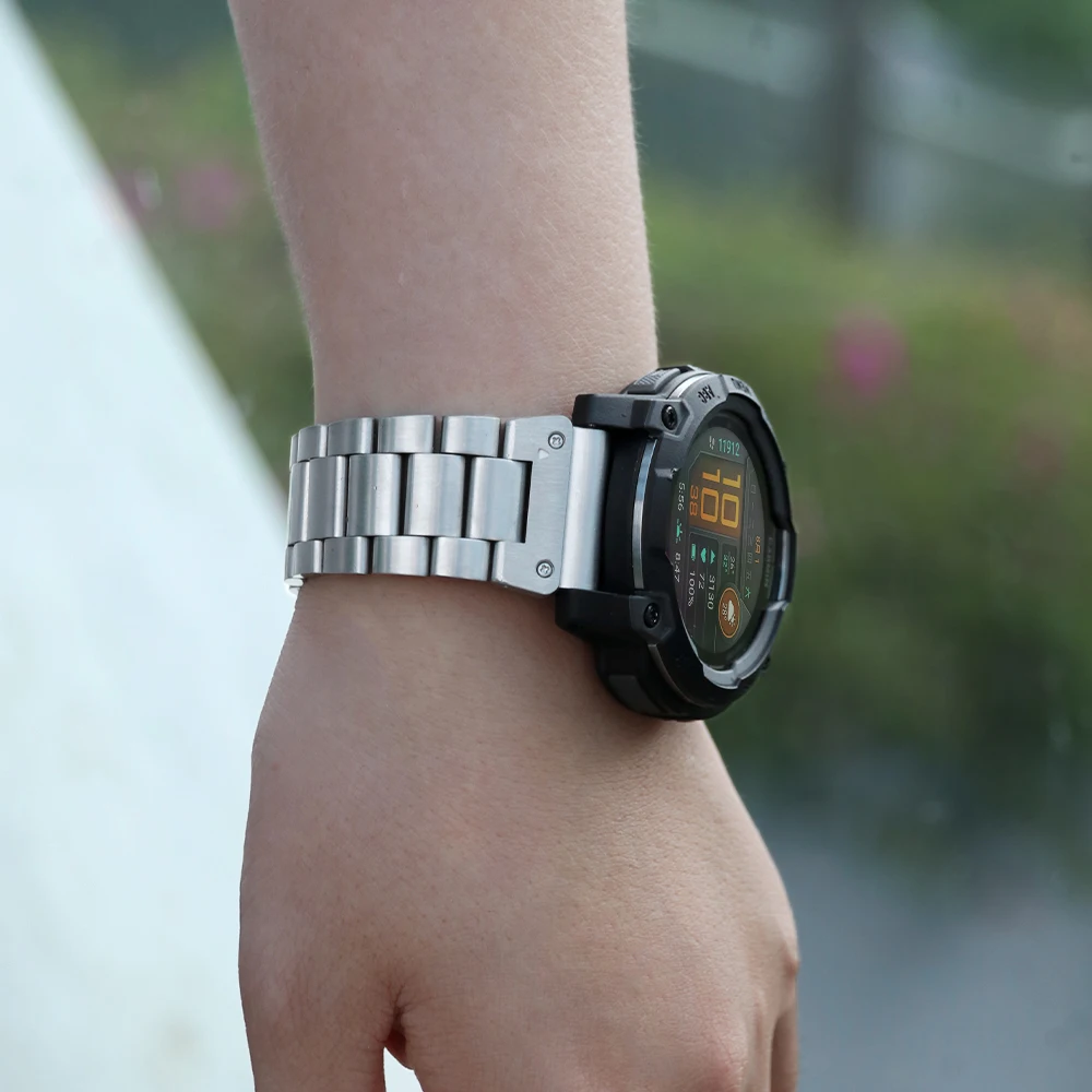 Cinturino in acciaio Stianless da 22 mm 26 mm per Garmin Fenix 8 47 mm/Fenix E/Fenix 6 Pro/6/7/7 Pro/5/5 Plus Cinturino per Forerunner 965/955/945