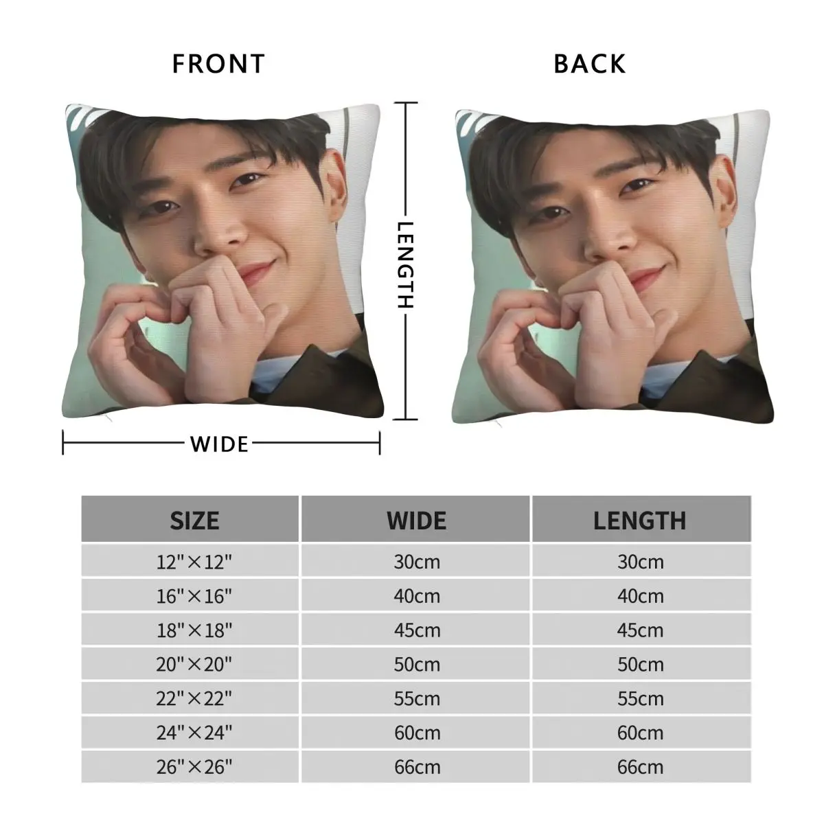 Rowoon Cutness Square Pillowcase Polyester Linen Velvet Creative Zip Decor Throw Pillow Case Car Cushion Cover