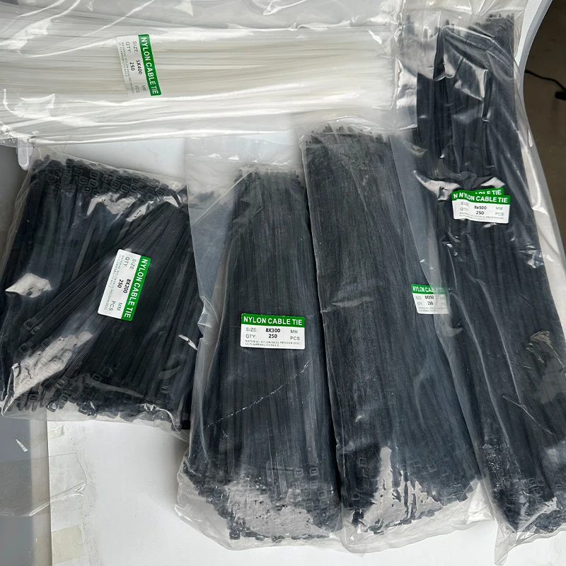 Self-locking Plastic Nylon Cable Tie 5*200mm 5*300mm Black Cable Tie Fastening Ring 8*500mm Large Cable Tie Zip Wrap Strap Tie