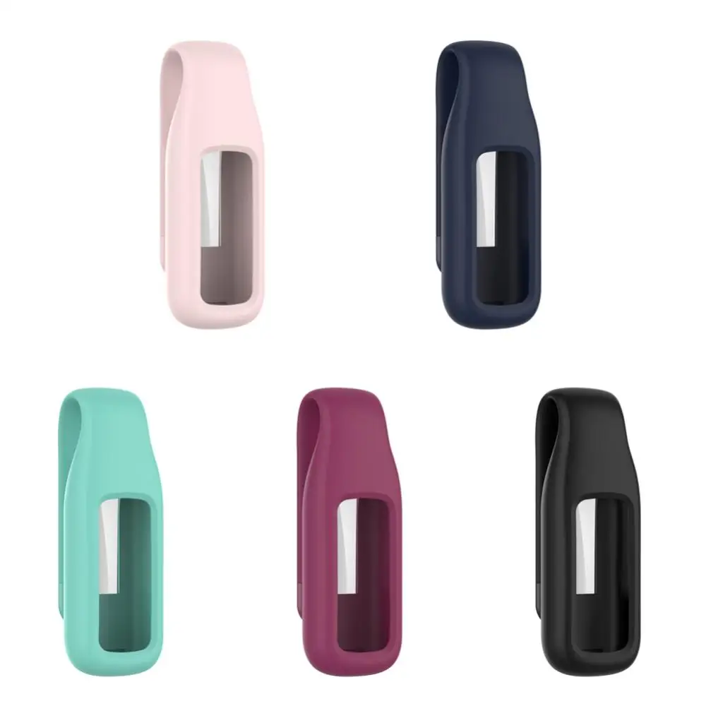 เคสซิลิโคนคลิปเหล็กอุปกรณ์เสริมอัจฉริยะ DROP-proof แบบพกพา Universal DUST-proof สําหรับ Fitbit Luxe สร้อยข้อมือคลิปเหล็ก