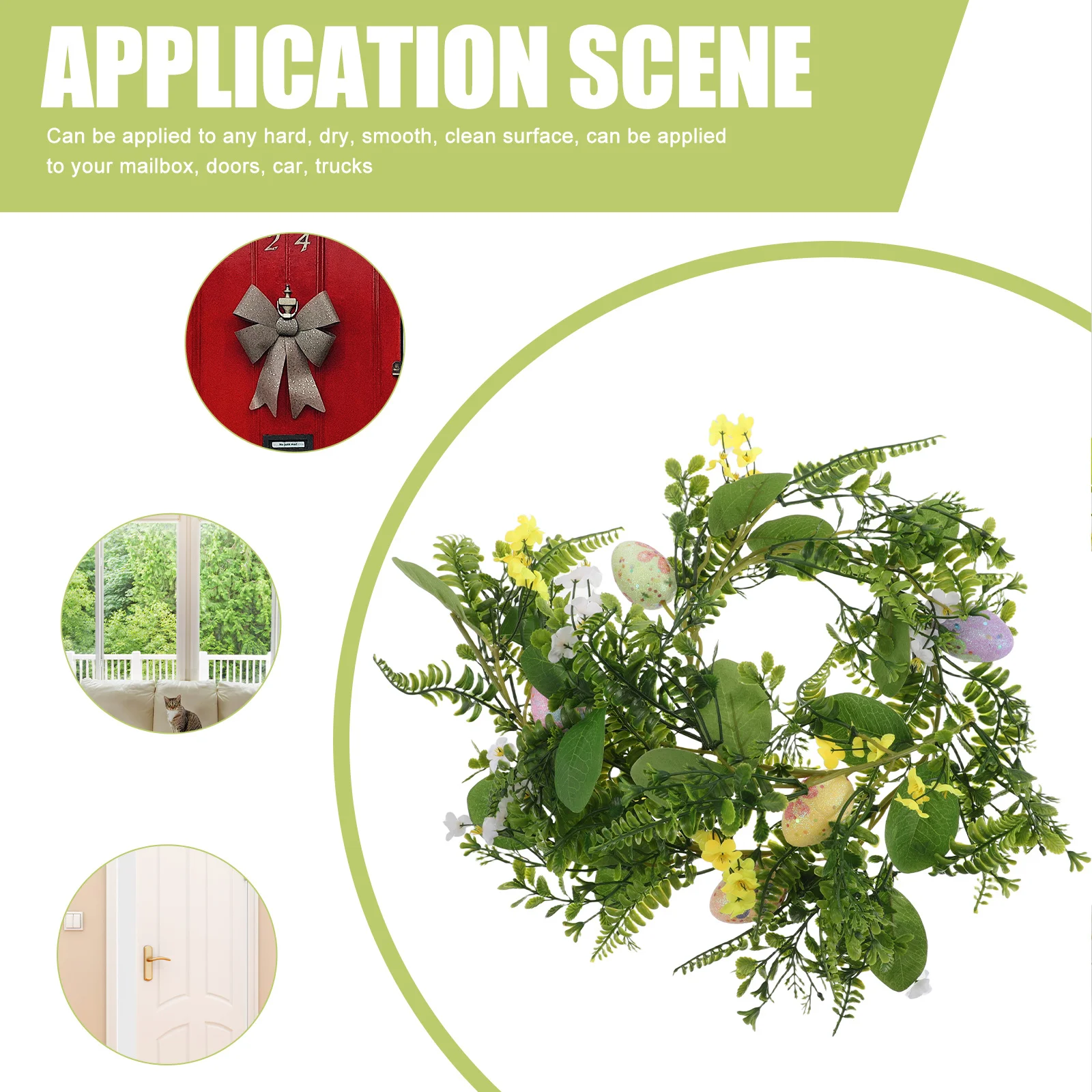 

Faux Easter Egg and Greenery Garland Artificial Vine for Indoor Wall Hanging Holiday Decor Spring Decoration Vine